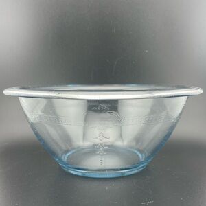 Vintage, Mixing Bowl, Sapphire Blue Philbe Pattern, Farmhouse Style by Fire King